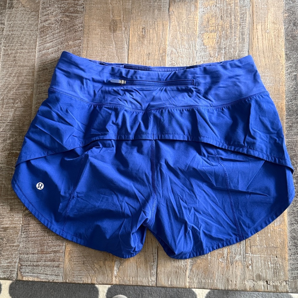 Lululemon Speed Up Mid-Rise Lined Short 4” Larkspur Size 6 - Picture 2 of 5
